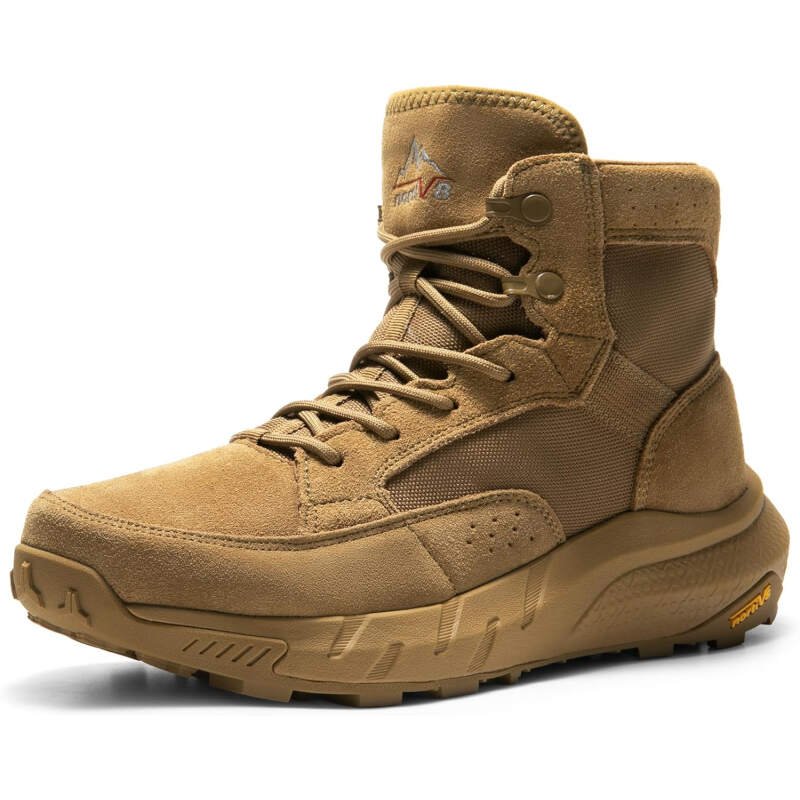 NORTIV 8 Men’s Lightweight Casual Work Boots Leather Military Outdoor Hiking Motorcycle Combat Boots Commando