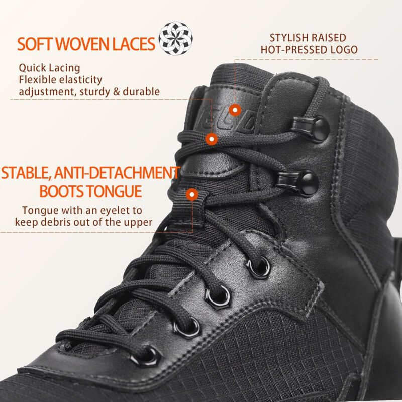 Men’s Military Tactical Boots Lightweight Hiking Jungle Army Combat Work Boots