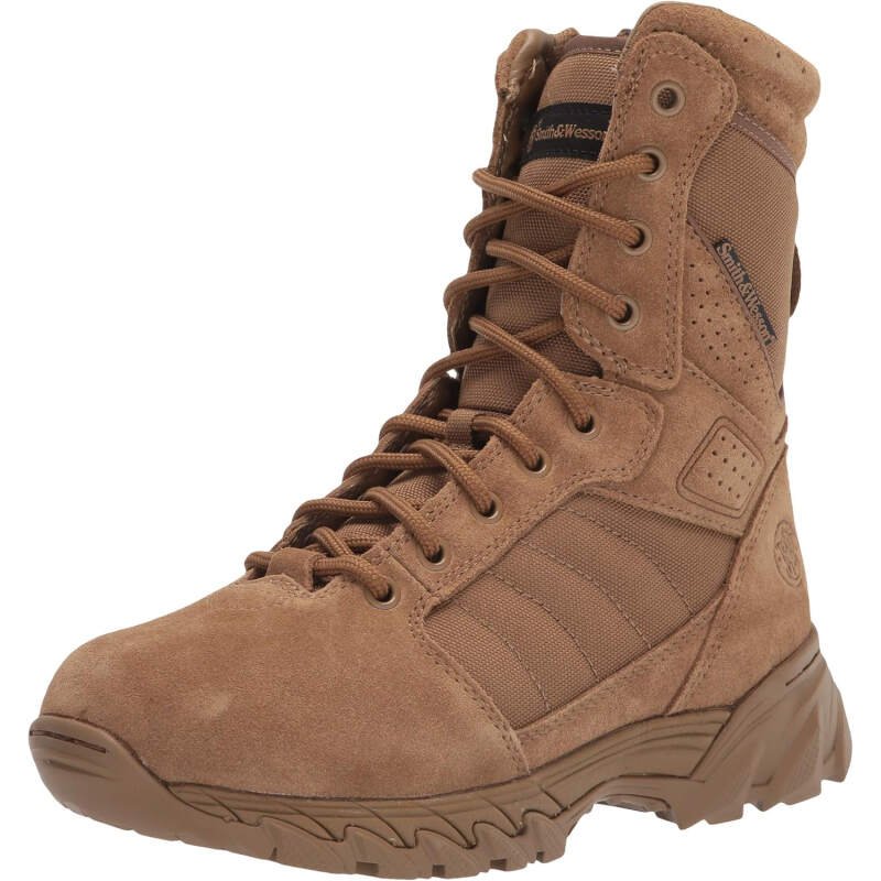 Smith & Wesson Men’s Footwear Breach 2.0 8″ Side Zip Military and Tactical Boot
