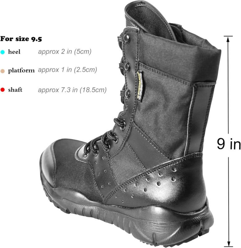 Men’s LD Lightweight Combat Boots Microfiber/Suede Leather Military Tactical Boots