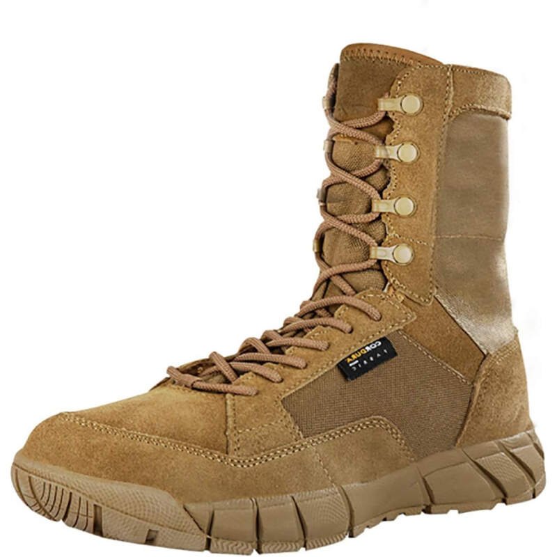 Men’s 8 inch Tactical Boots Outdoor Casual Lightweight Coyote Military Boots for Hiking Work Combat