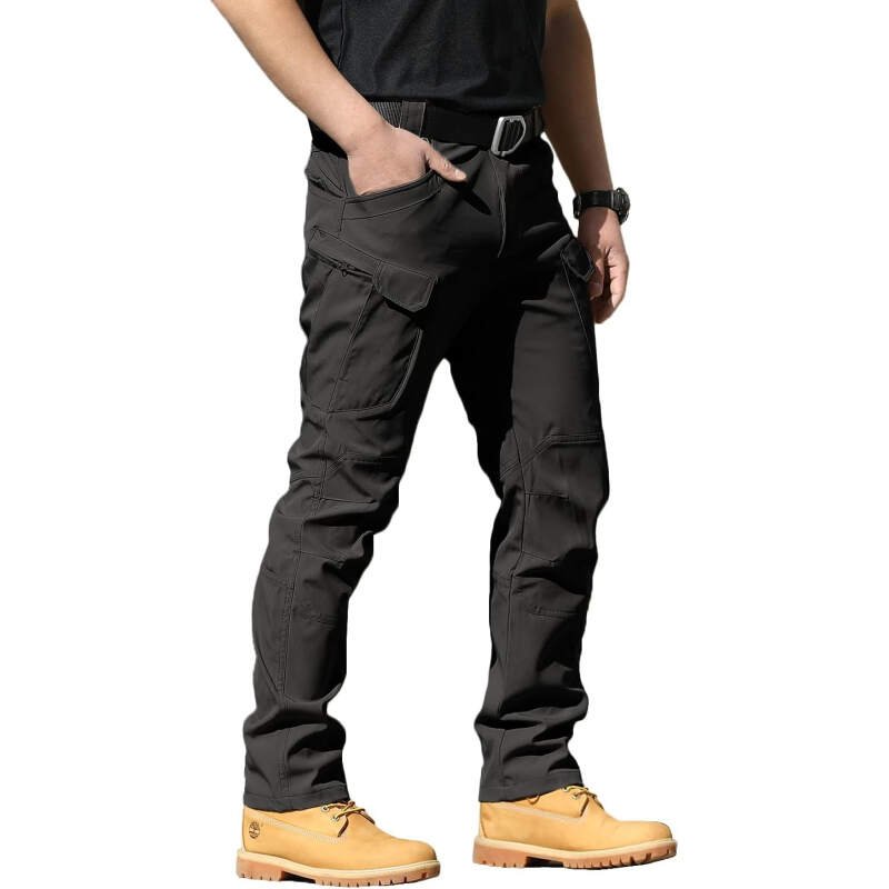 AUTIWITUA Men’s Tactical Pants Water Resistant Flex Ripstop Cargo Pants Lightweight Hiking Pants with Multi Pockets(No Belt)