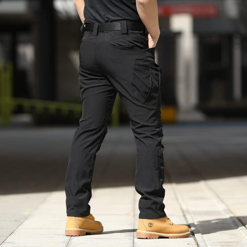 AUTIWITUA Men’s Tactical Pants Water Resistant Flex Ripstop Cargo Pants Lightweight Hiking Pants with Multi Pockets(No Belt)