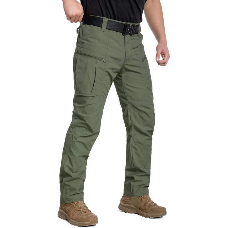 CARWORNIC Men’s Lightweight Tactical Pants Ripstop Military Cargo Pants Water Resistant Outdoor Hiking Work Pants