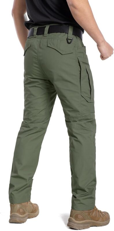 CARWORNIC Men’s Lightweight Tactical Pants Ripstop Military Cargo Pants Water Resistant Outdoor Hiking Work Pants