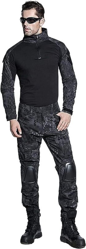 HARGLESMAN Men’s Tactical Military Cargo Pants Amry Uniforms Combat Trousers with Knee Pads