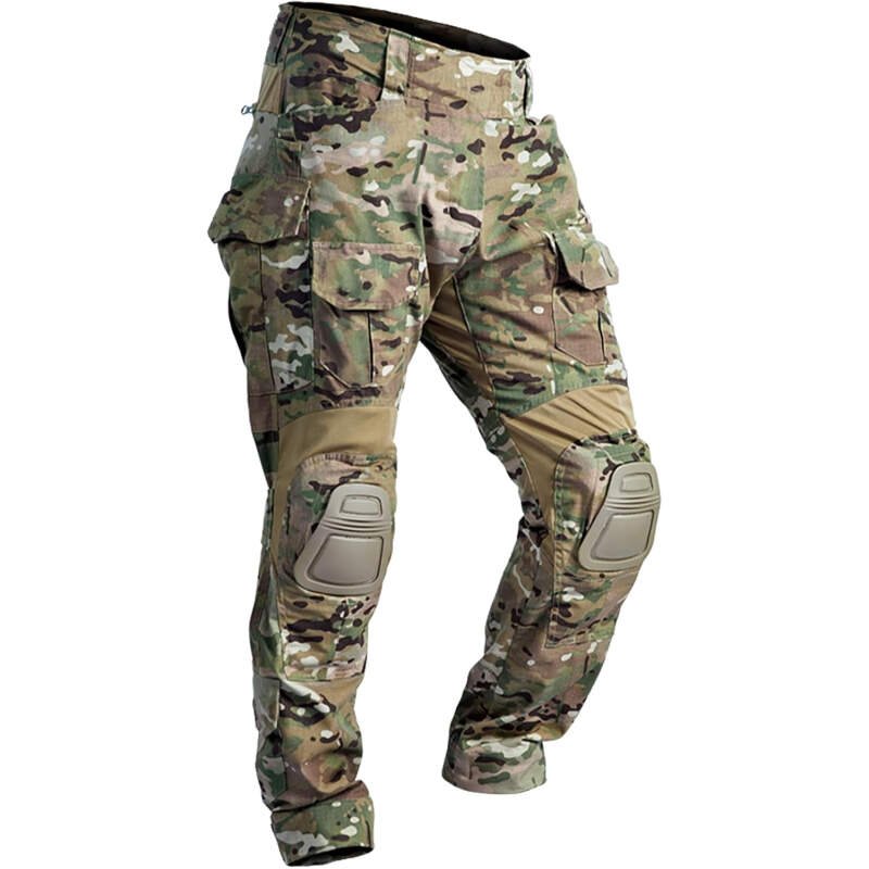 G3 Pants Tactical Camo Clothing with Knee Pads BDU Trousers Rip-Stop Pants for Outdoor