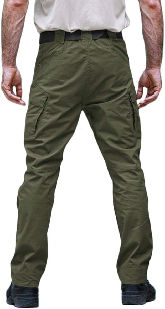 MAGCOMSEN Men’s Tactical Pants with 9 Pockets Rip-Stop Lightweight Work Hiking Pants