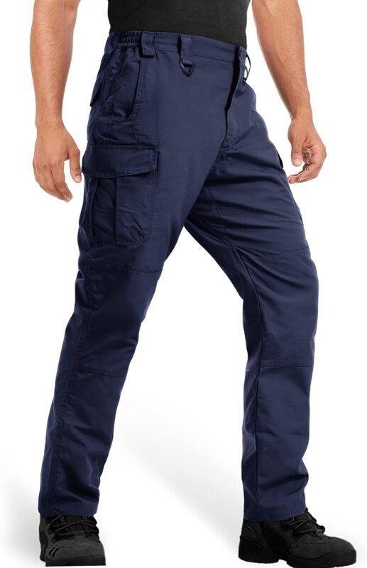 MAGCOMSEN Men’s Tactical Pants 9 Pockets Ripstop, Water Repellent, Cargo Pants for Work, Hiking, Hunting(No Belt)