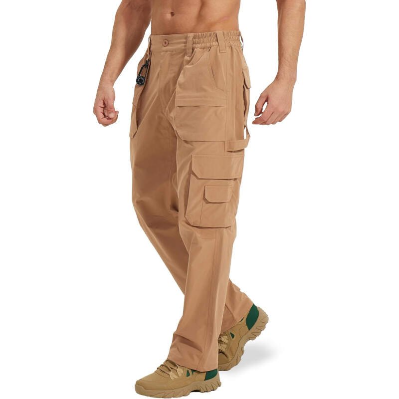 MOURCE Tactical Pants for Men Ripstop – Water Resistant Mens Work Pants Lightweight Quick Dry with 9 Pockets
