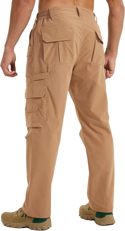 MOURCE Tactical Pants for Men Ripstop – Water Resistant Mens Work Pants Lightweight Quick Dry with 9 Pockets