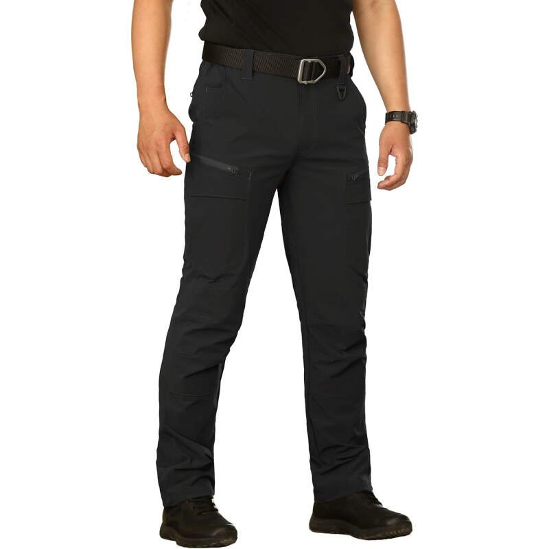 NAVEKULL Men’s Lightweight Tactical Hiking Pants Quick Dry Stretch Multi-Pockets Outdoor Work Cargo Pants