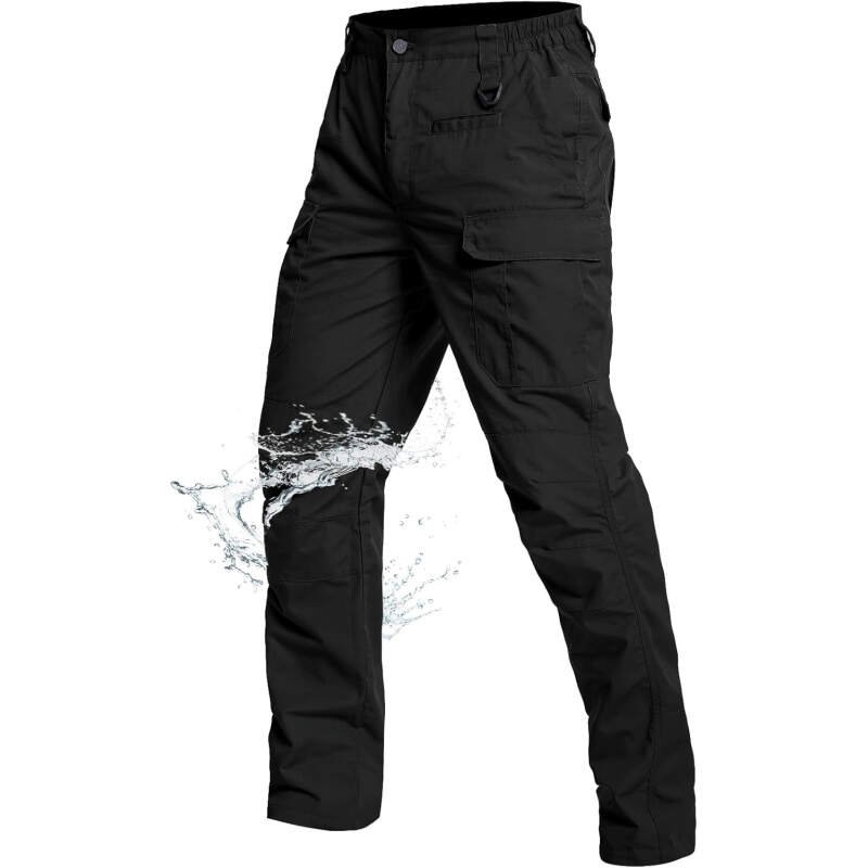 NAVEKULL Men’s Outdoor Tactical Pants Lightweight Ripstop Military Hiking Work Cargo Pants with 9 Pockets