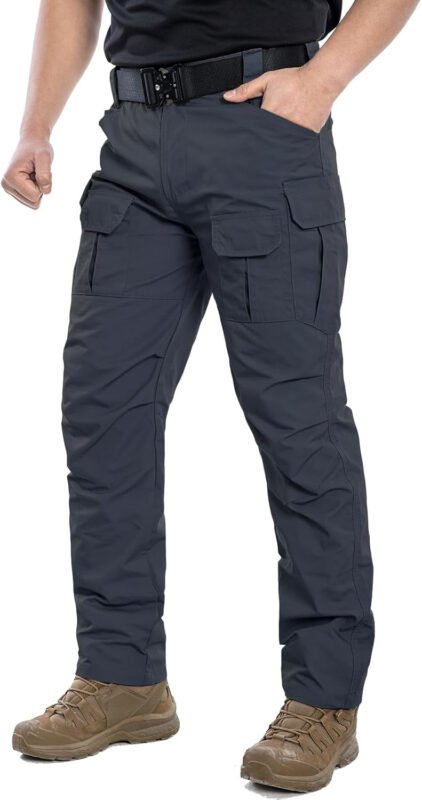 NAVEKULL Men’s Outdoor Tactical Pants Rip Stop Lightweight Waterproof Military Combat Cargo Work Hiking Pants