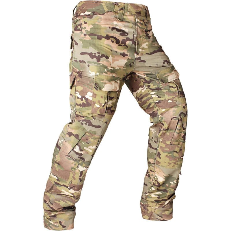 Tactical Pants Camo Cargo Pants for Men Outdoor Hiking Pants Ripstop Work Pants Multi Pocket Pants No Belt No Kneepad