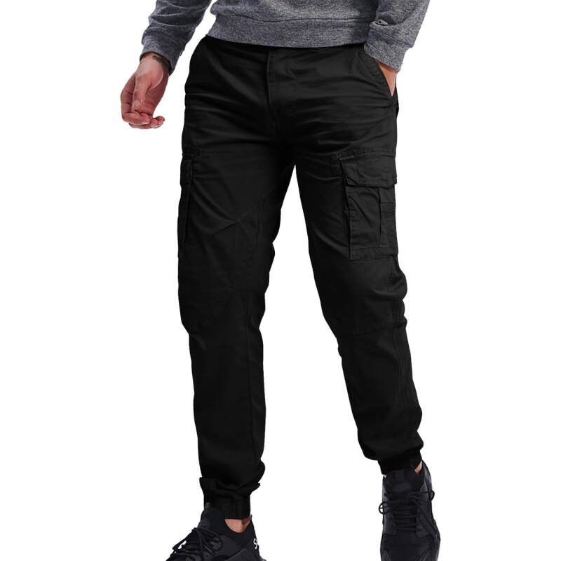 OUTSON Men’s Relaxed Fit Cargo Pants 8 Pockets Work Pants Casual Outdoor Pants Ripstop Tactical Pants for Men
