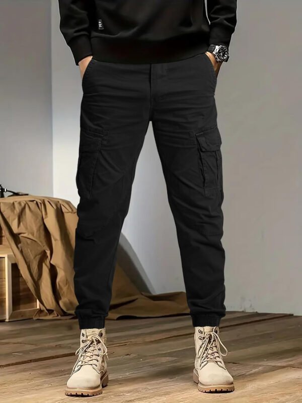 OUTSON Men’s Relaxed Fit Cargo Pants 8 Pockets Work Pants Casual Outdoor Pants Ripstop Tactical Pants for Men