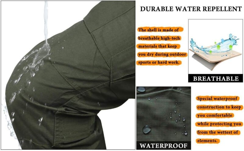 TRGPSG Men’s Hiking Pants, Outdoor Lightweight Travel Pants Cargo Pants Work Pants for Men