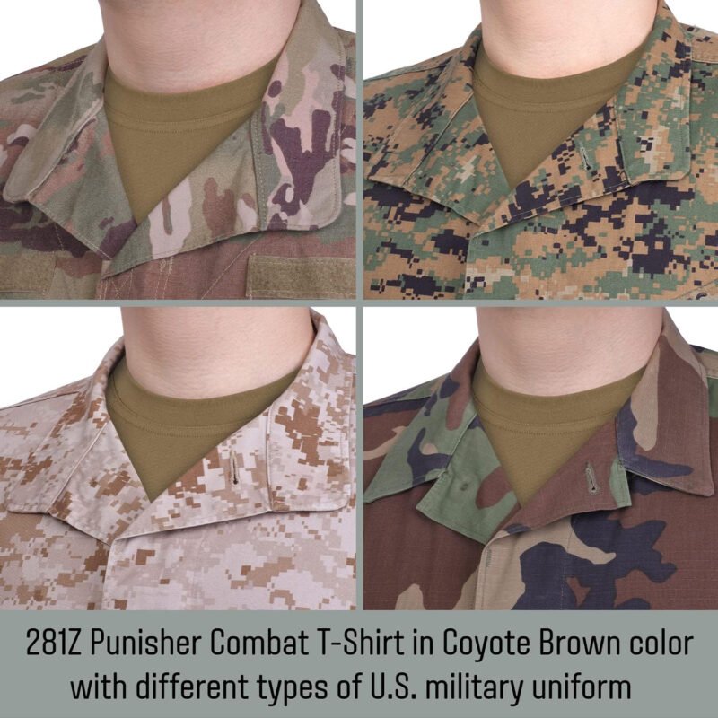 281Z Military Stretch Cotton Underwear T-Shirt – Tactical Hiking Outdoor – Punisher Combat Line