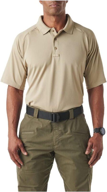 5.11 Tactical Men’s Performance Short Sleeve Polo, 100% Polyester, Moisture Wicking, Style 71049