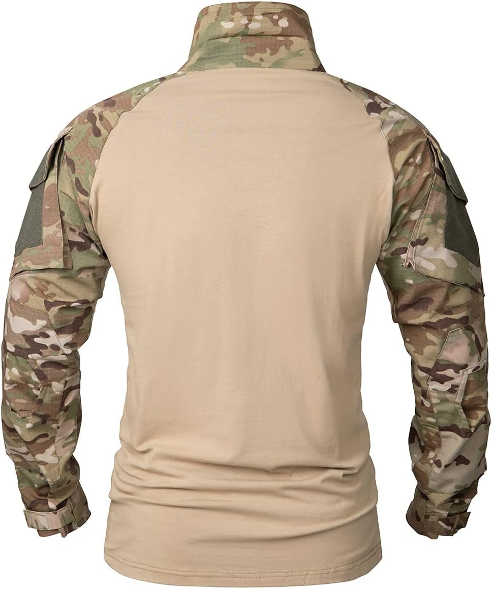 CARWORNIC Men’s Assault Military Tactical Combat Shirt Short Long Sleeve Outdoor Army T Shirt