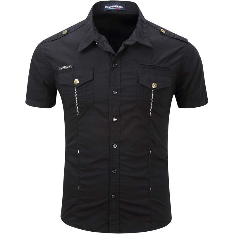 FREDD MARSHALL Men’s Short Sleeve Regular-Fit Work Shirt