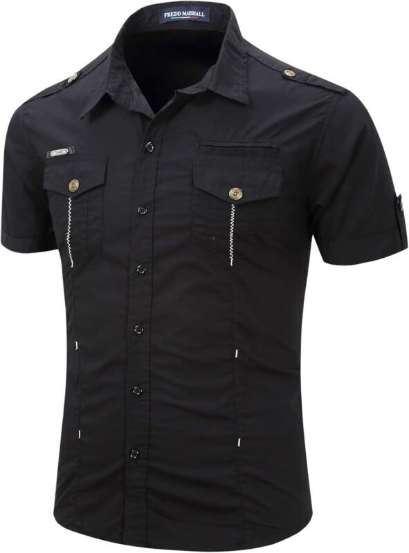 FREDD MARSHALL Men’s Short Sleeve Regular-Fit Work Shirt