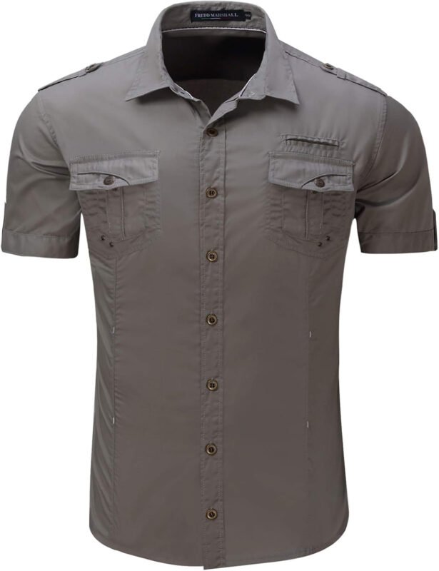 FREDD MARSHALL Men’s Short Sleeve Regular-Fit Work Shirt