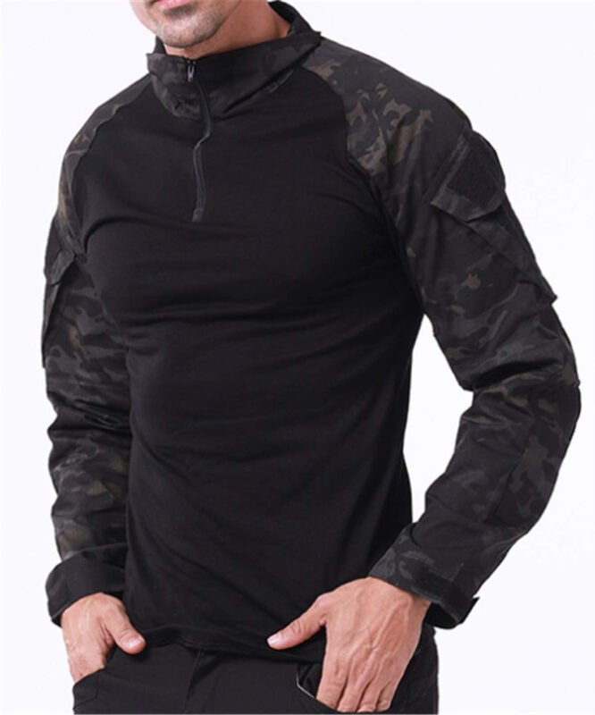 HARGLESMAN Men’s Tactical Military Suits Long Sleeve Fitting Amry Uniforms Combat Shirt and Pants with Knee Pads