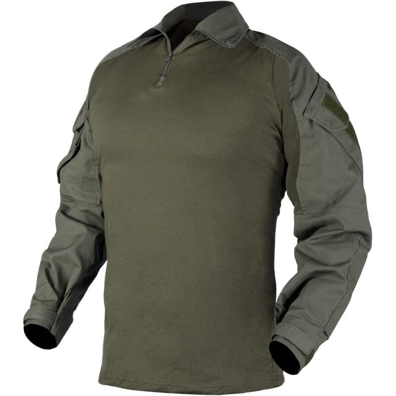 IDOGEAR Men G3 Combat Shirt with Elbow Pads Rapid Assault Long Sleeve Shirt Tactical Military  Clothing