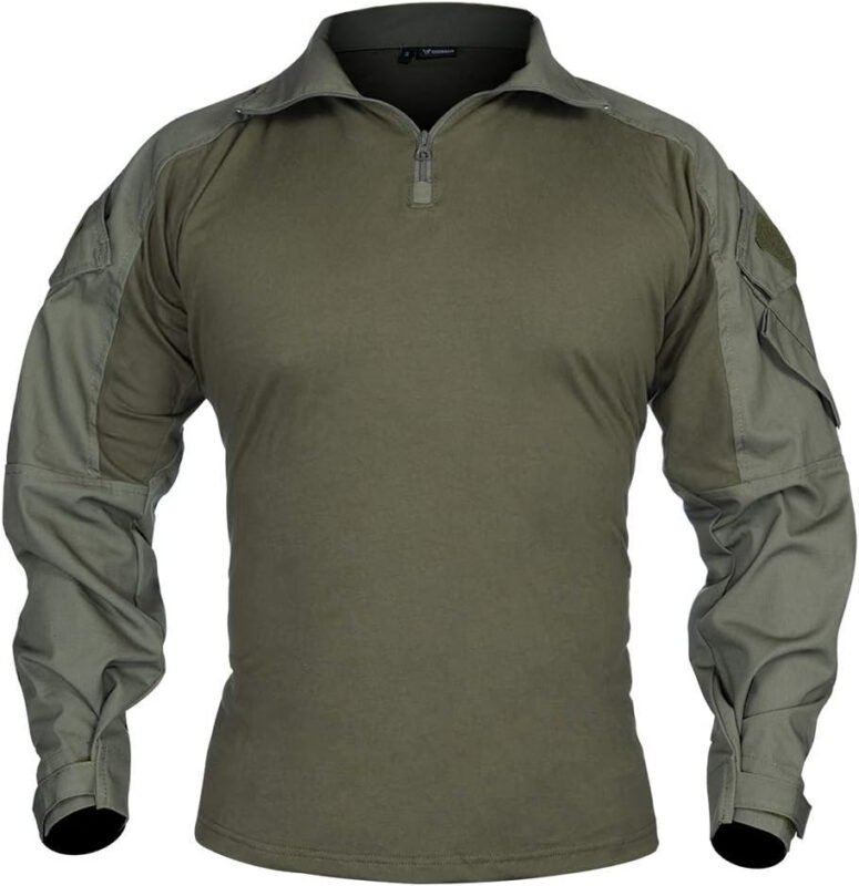 IDOGEAR Men G3 Combat Shirt with Elbow Pads Rapid Assault Long Sleeve Shirt Tactical Military  Clothing