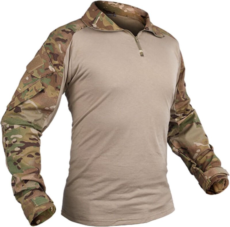 G3 Combat Shirts Camo Military Shirts with 4 Pockets Tactical Assault Long Sleeve for Paintball