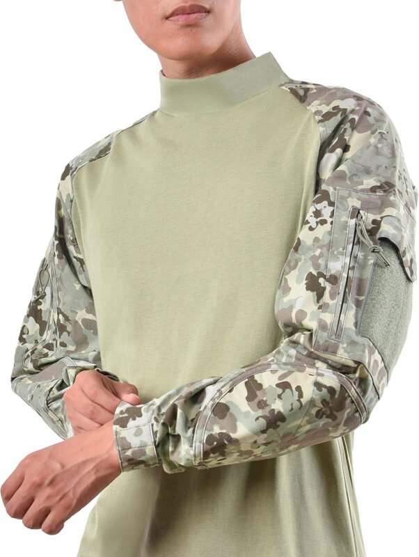 Mens Army Military Battle Combat Camo Tactical Uniform Hunting Game Shirts Tops