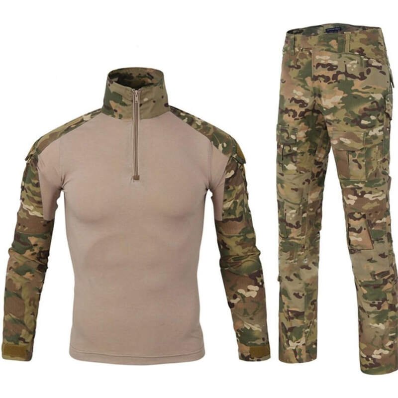 Men’s Military Tactical Shirt and Pants  Paintball Hunting Combat Uniform Army Camo