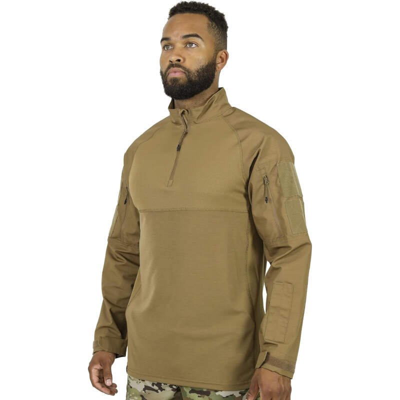 MISSION MADE Combat Shirt Military Tactical Long Sleeve 1/4 Zip for Men