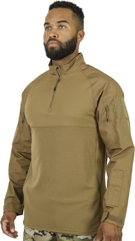MISSION MADE Combat Shirt Military Tactical Long Sleeve 1/4 Zip for Men