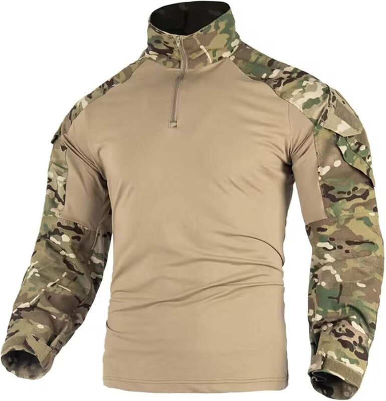 Tactical Shirt for Men G3 Camo Combat Shirt Long Sleeve BDU Military Shirt 1/4 Zip with Pockets
