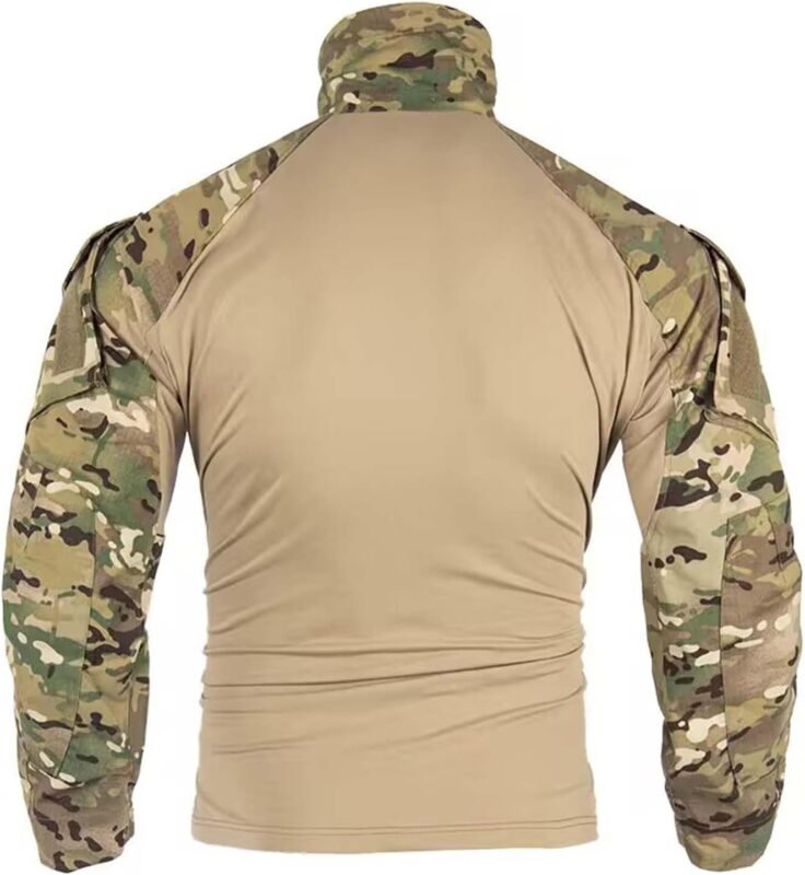 Tactical Shirt for Men G3 Camo Combat Shirt Long Sleeve BDU Military Shirt 1/4 Zip with Pockets