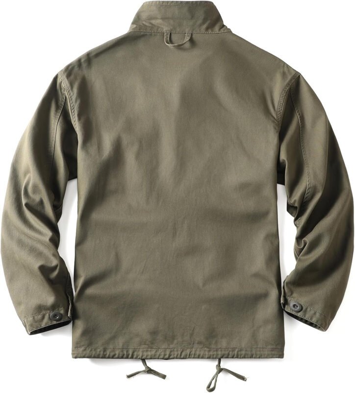AKHKING Men’s Camo Jacket M65 BDU Military Field Jacket Cotton Tactical Combat Army With Multi-Pockets Coat
