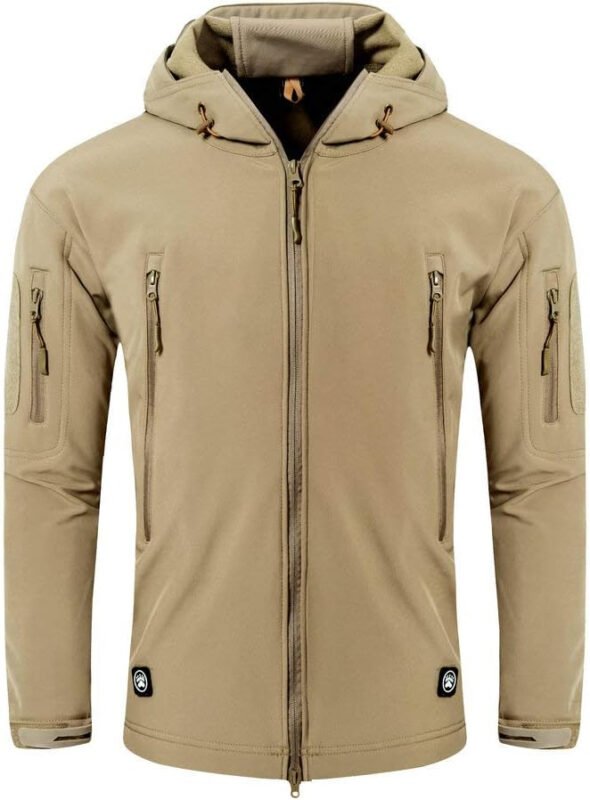 Men’s Outdoor Waterproof Soft Shell Hooded Military Tactical Jacket