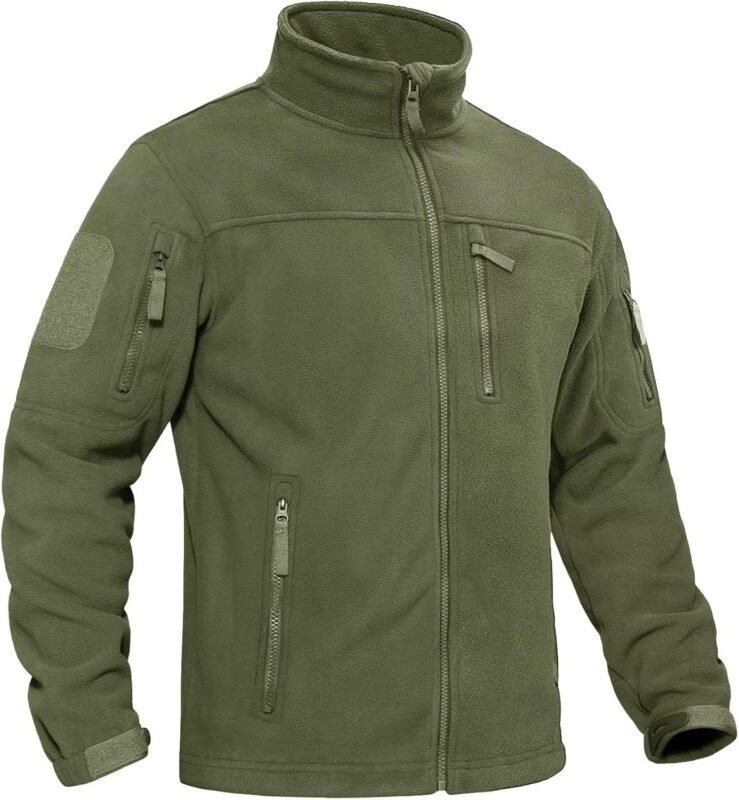 BIYLACLESEN Men’s Fleece Jacket Military Tactical Softshell Jackets Warm Winter Coats Full Zip Fleece Hunting Jackets