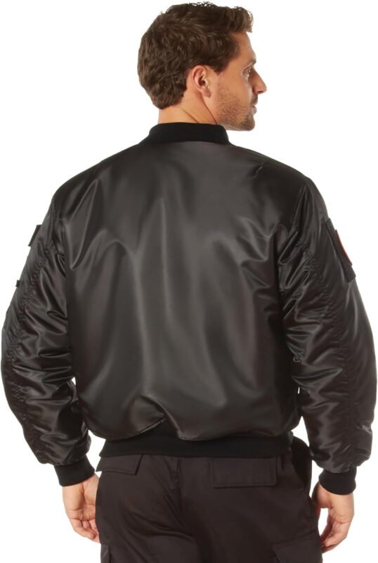 Rothco Flight Jacket with Patches – Classic Cold Weather Bomber Jacket with Morale Patches Included