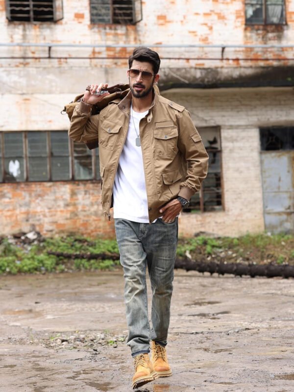 TACVASEN Men’s Military Cargo Jacket with Multi Pockets