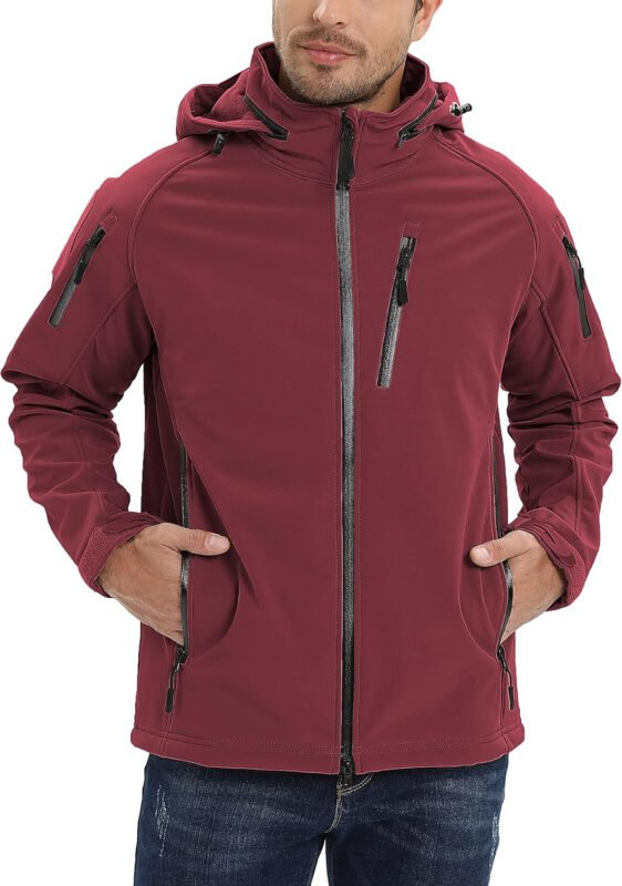 TACVASEN Men’s Special Ops Military Jacket Water Resistant Windproof Tactical Winter Zip Up Rain Coat Hunting Outdoors