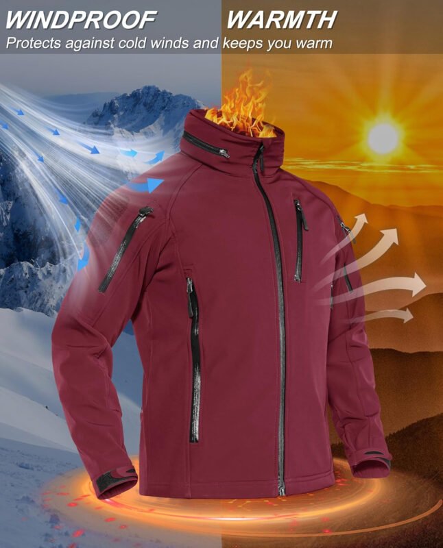 TACVASEN Men’s Special Ops Military Jacket Water Resistant Windproof Tactical Winter Zip Up Rain Coat Hunting Outdoors