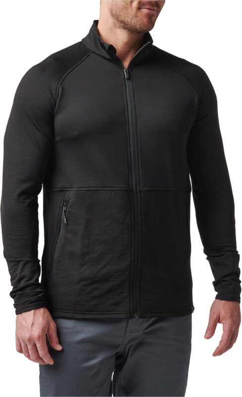 5.11 Tactical Men’s Stratos Full Zip Jacket – High-Performance, Chin Guard, Law Enforcement & Military Outerwear, Style 72244