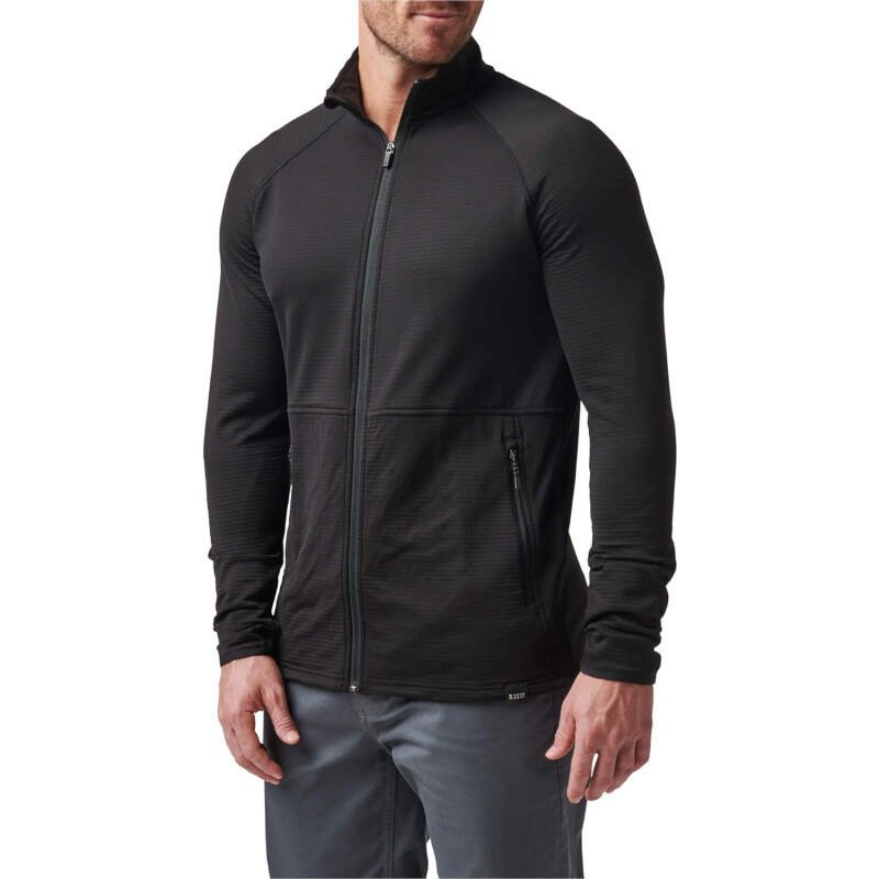 5.11 Tactical Men’s Stratos Full Zip Jacket – High-Performance, Chin Guard, Law Enforcement & Military Outerwear, Style 72244