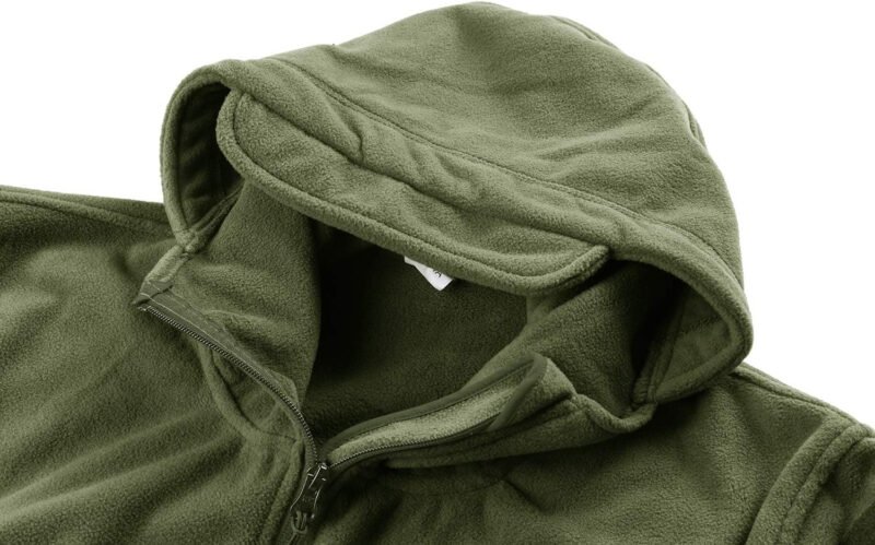 CRYSULLY Men’s Military Tactical Sport Warm Fleece Hooded Outdoor Adventure Jacket Coats