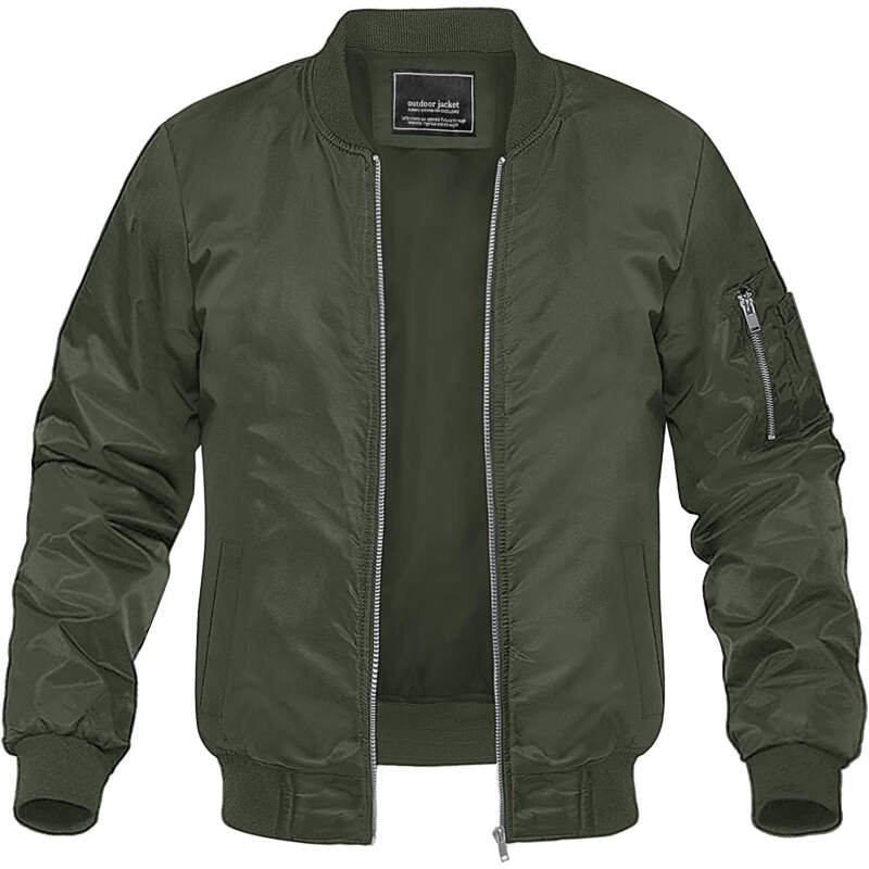 MAGNIVIT Men’s Lightweight Bomber Jacket Windbreaker Casual Fall Spring Outdoor Coat