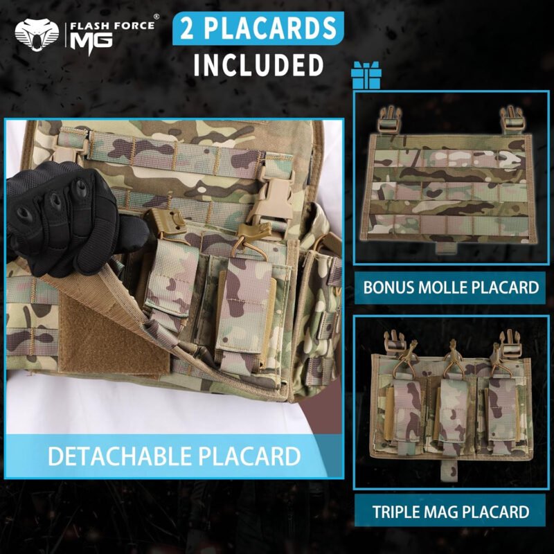 MGFLASHFORCE Tactical Vest Molle  Vest for Men